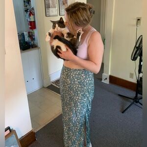 Floral Print Maxi Skirt